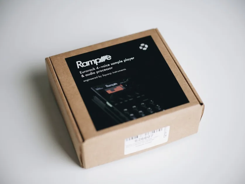 Cardboard box with rampfire sampler and audio processor