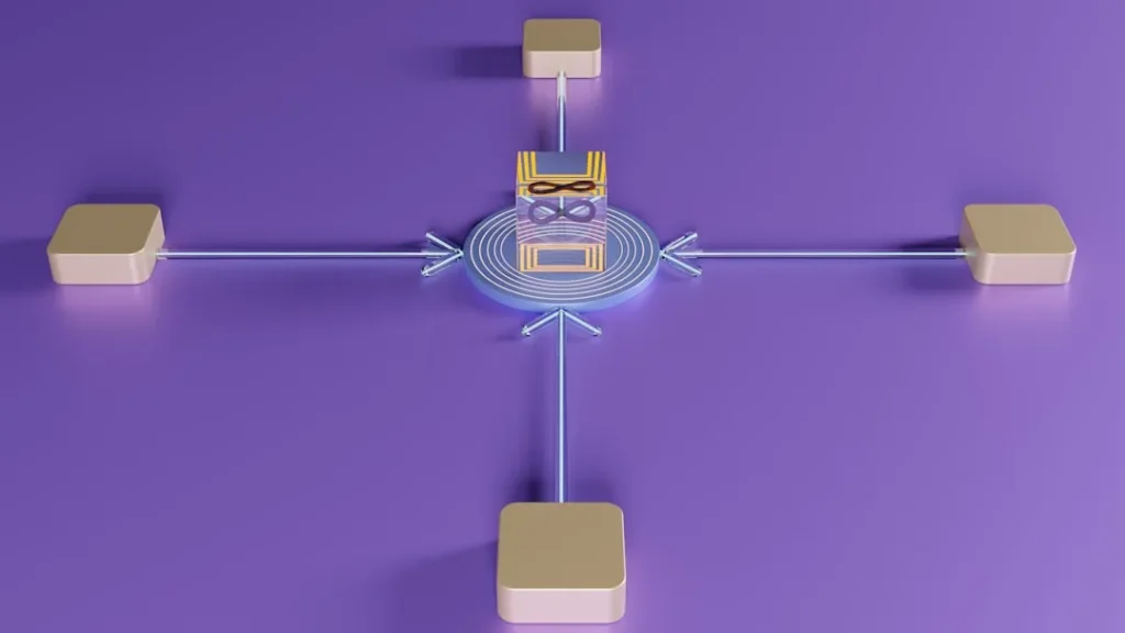 a robot with a light saber