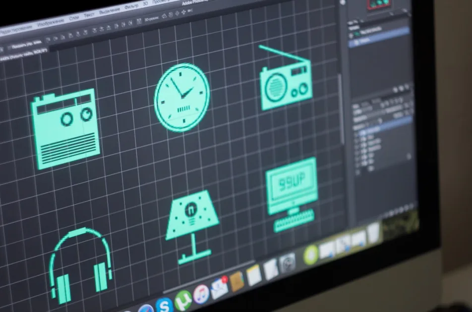 A computer screen with a bunch of icons on it