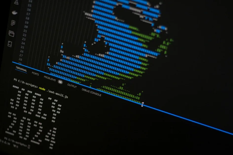 A close up of a computer screen with a monkey on it